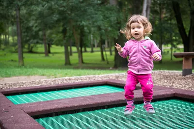 U přehrady jsme objevili skvělé nové trampolíny