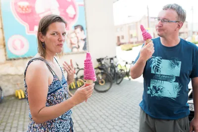 Takovouhle velkou zmrzlinu vám jinde než v Mutěnicích nenatočí