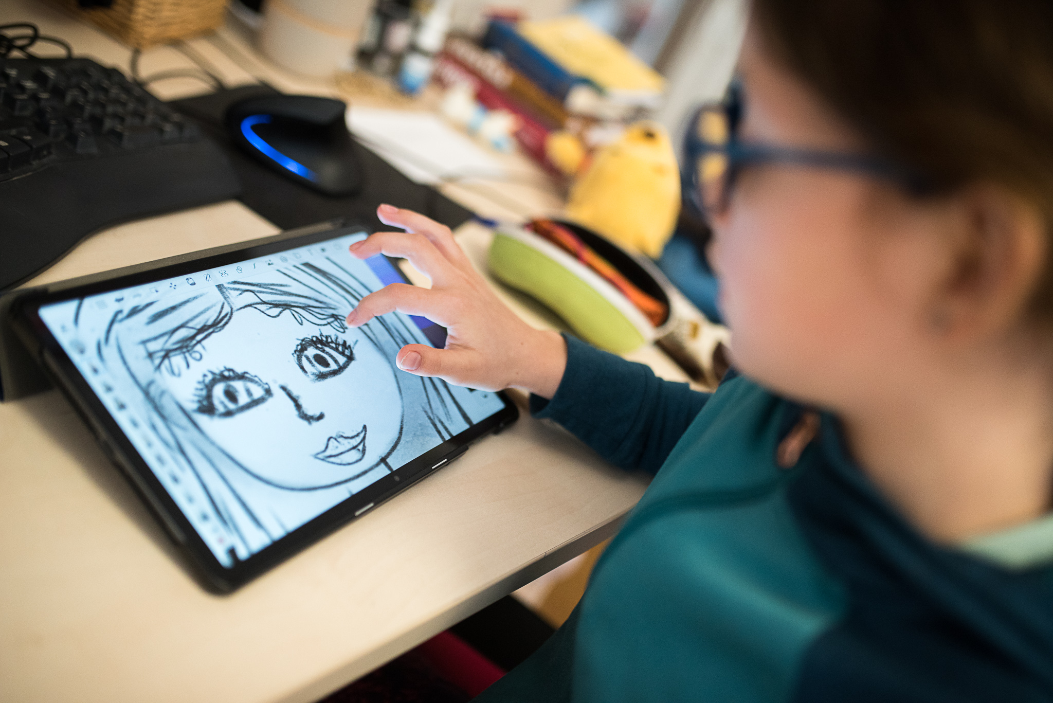 Možnost vyhrát si s detaily je při malování na tabletu velkou výhodou